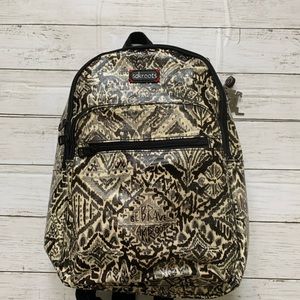 Sakroots Black and Tan Patterned Backpack